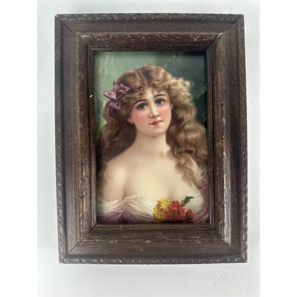 Artopaint Head Series Publ. By A. Holzman - Pretty Women Victorian Framed - Picture 1 of 4